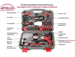 Apollo Tools Household Tool Set, 135-Piece, Gray/Red (DT0773)