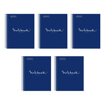 Miquelrius Emotions 1-Subject Notebook, 8.5" x 11", College-Ruled, 80 Sheets, Marine Blue, 5/Pack (48272CS)