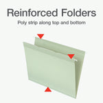 Pendaflex Reinforced Hanging File Folder, 3-Tab, Letter, Sage green, 20/Box (1009463)