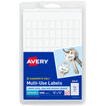 Avery Multipurpose Labels, 3/8" x 5/8", White, Non-Printable, 1,008 Labels/Pack (5414)