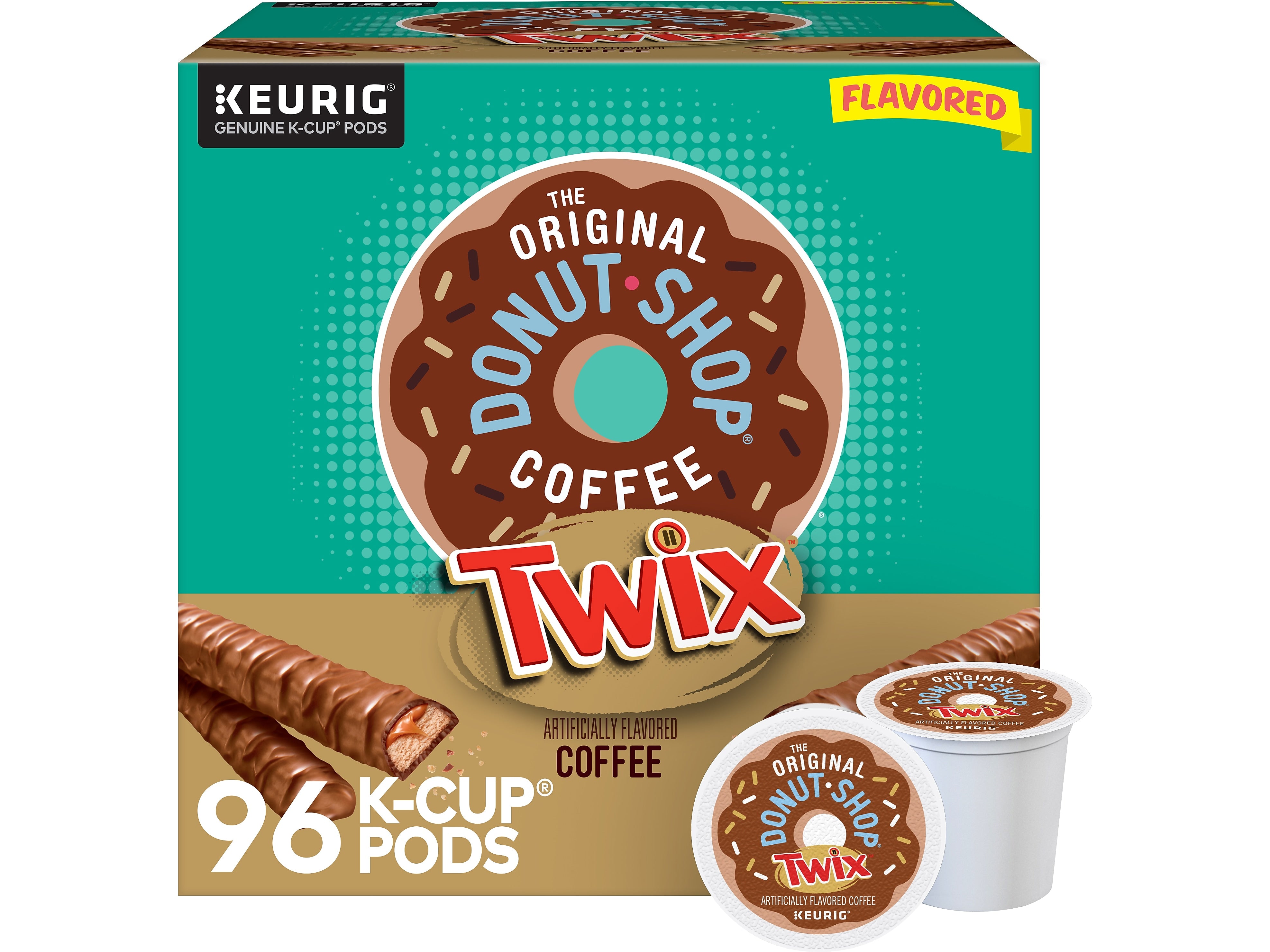 The Original Donut Shop Twix Coffee Keurig K-Cup Pods, Light Roast, 96/Box (5000368824CT)