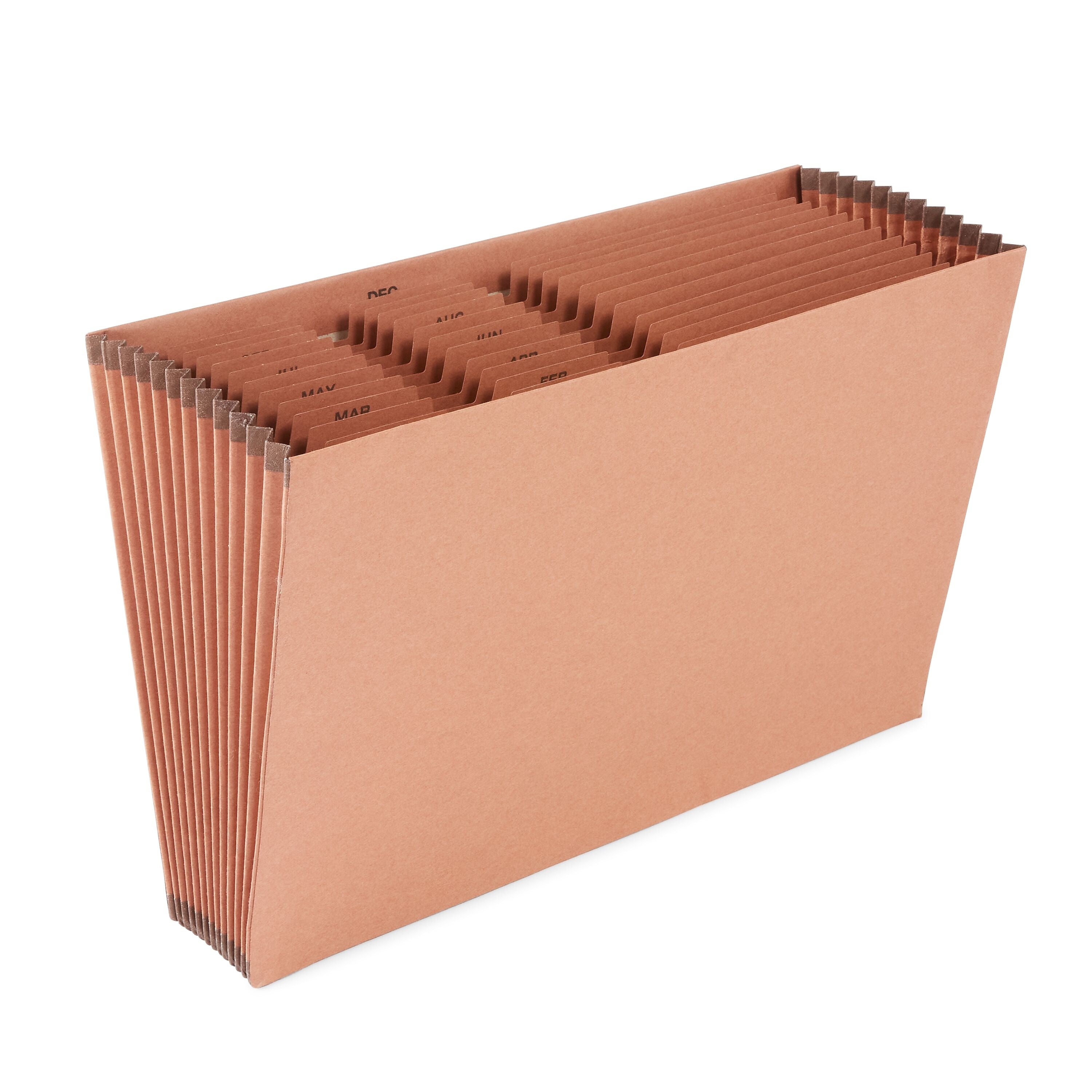 Staples Heavy Duty Reinforced Accordion File, Monthly Index, 12-Pocket, Legal Size, Brown (595370)