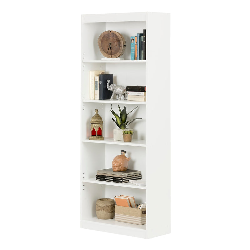 South Shore Axess 5-Shelf Bookcase, Pure White (7250768C)