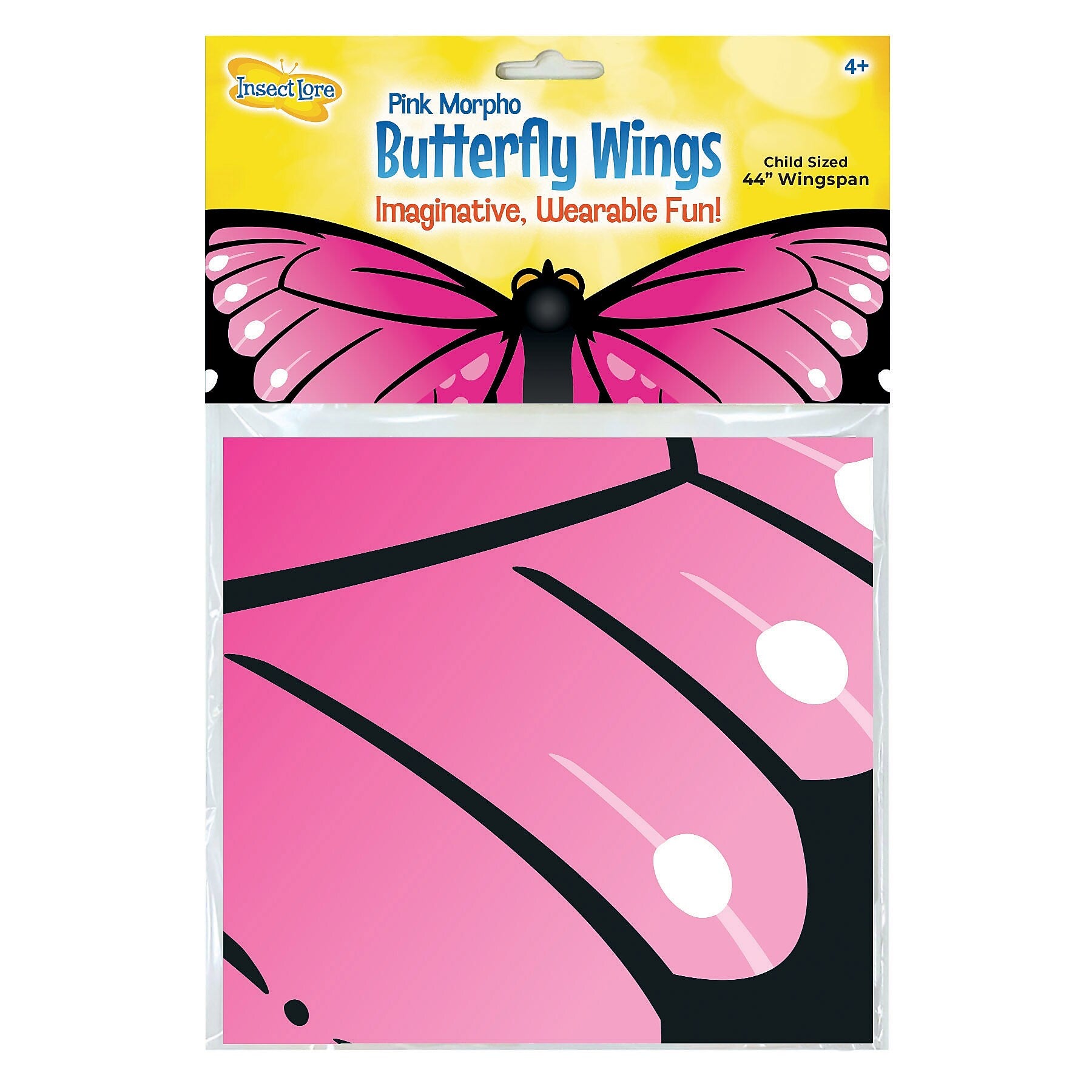 Insect Lore Dress-Up Morpho Butterfly Wings, Pink/Black, 3/Bundle (ILP4820-3)