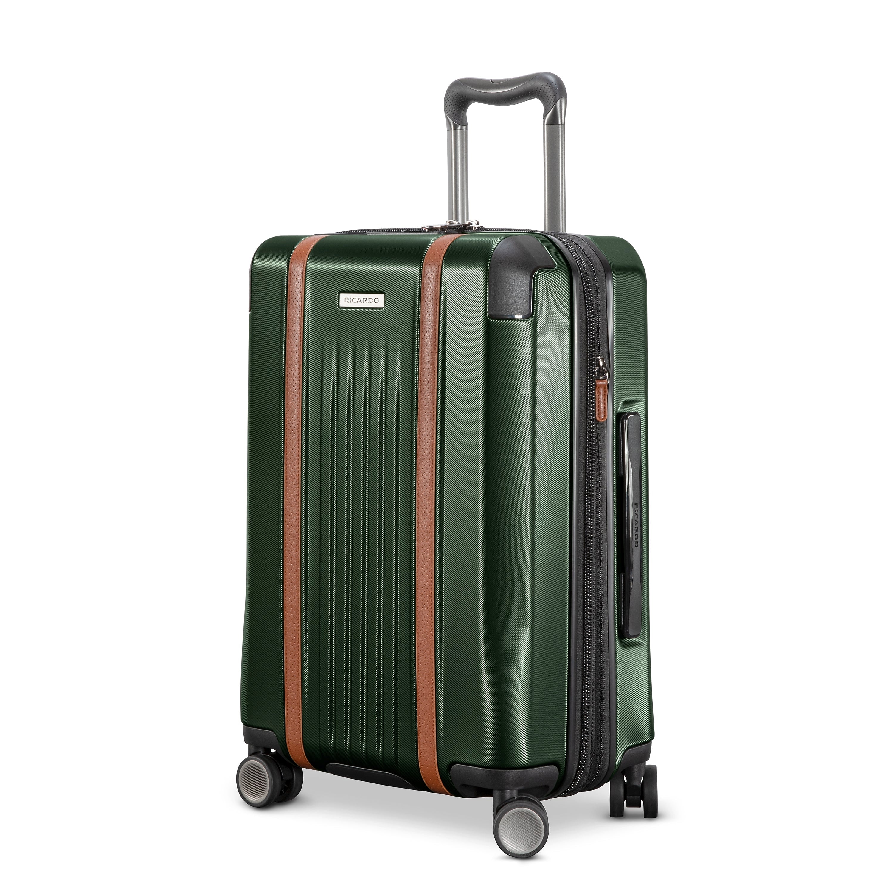 Ricardo Beverly Hills Montecito 2.0 21" Hardside Carry-On Suitcase, 8-Wheeled Spinner, Hunter Green  (124"21-385-4WB)