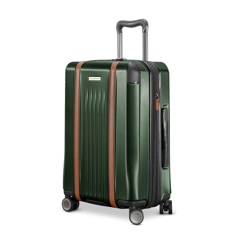 Ricardo Beverly Hills Montecito 2.0 21" Hardside Carry-On Suitcase, 8-Wheeled Spinner, Hunter Green  (124"21-385-4WB)