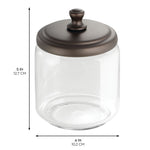 iDESIGN Glass Desk Organizers, Clear/Bronze, 3 Piece (28318M3)