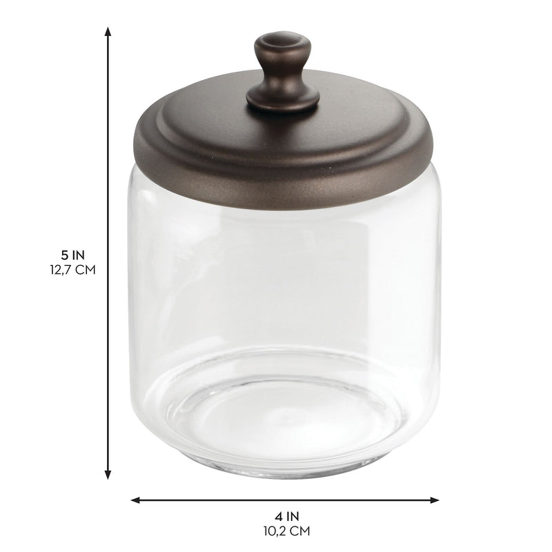 iDESIGN Glass Desk Organizers, Clear/Bronze, 3 Piece (28318M3)