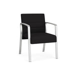 Lesro Waterfall Fabric Guest Chair, Open House Black/Silver (WF1101.SSV-01OHBK)
