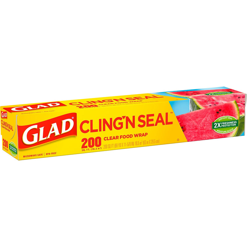 Glad ClingWrap Plastic Food Wrap, 200 Sq. Ft. Roll (00020)