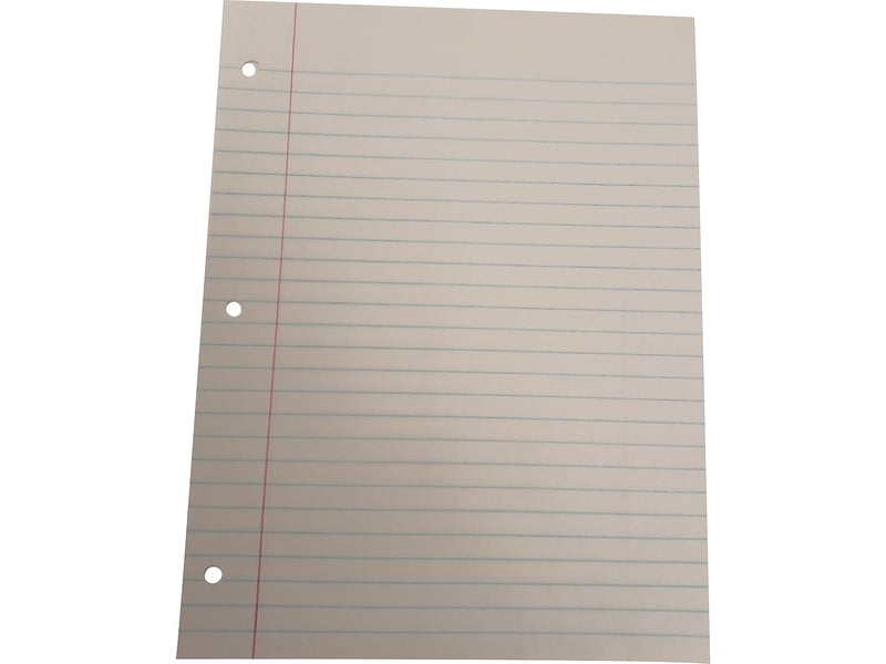 American Paper Wide Ruled Filler Paper, 8.5" x 11", 3-Hole Punched, 500 Sheets/Pack, 10/Carton (130P-CS)