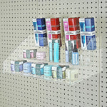 Azar Displays Three-Tier Acrylic Counter/Pegboard/Slatwall Step Display