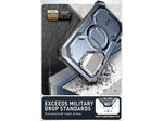 i-Blason ArmorBox MagSafe Rugged Case for Samsung Galaxy S24+, Shock Absorbing, Metallic Blue (GS24PLUSABSPTT)