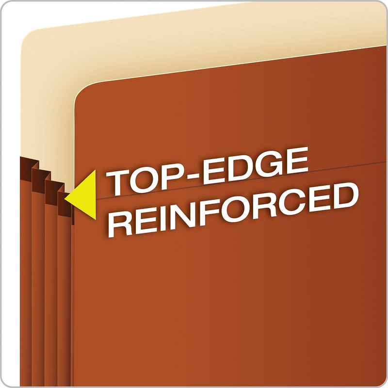 Pendaflex 30% Recycled Reinforced File Pocket, 5 1/4" Expansion, Legal Size, Redrope (S36G)