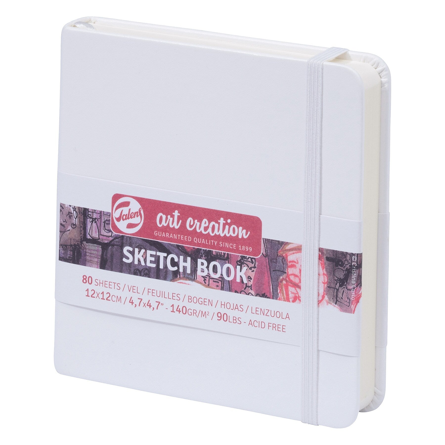 Talens Art Creation 4.7" x 4.7" Sketch Book, 80 Sheets/Book, 5/Bundle (TLN9314104M-5)