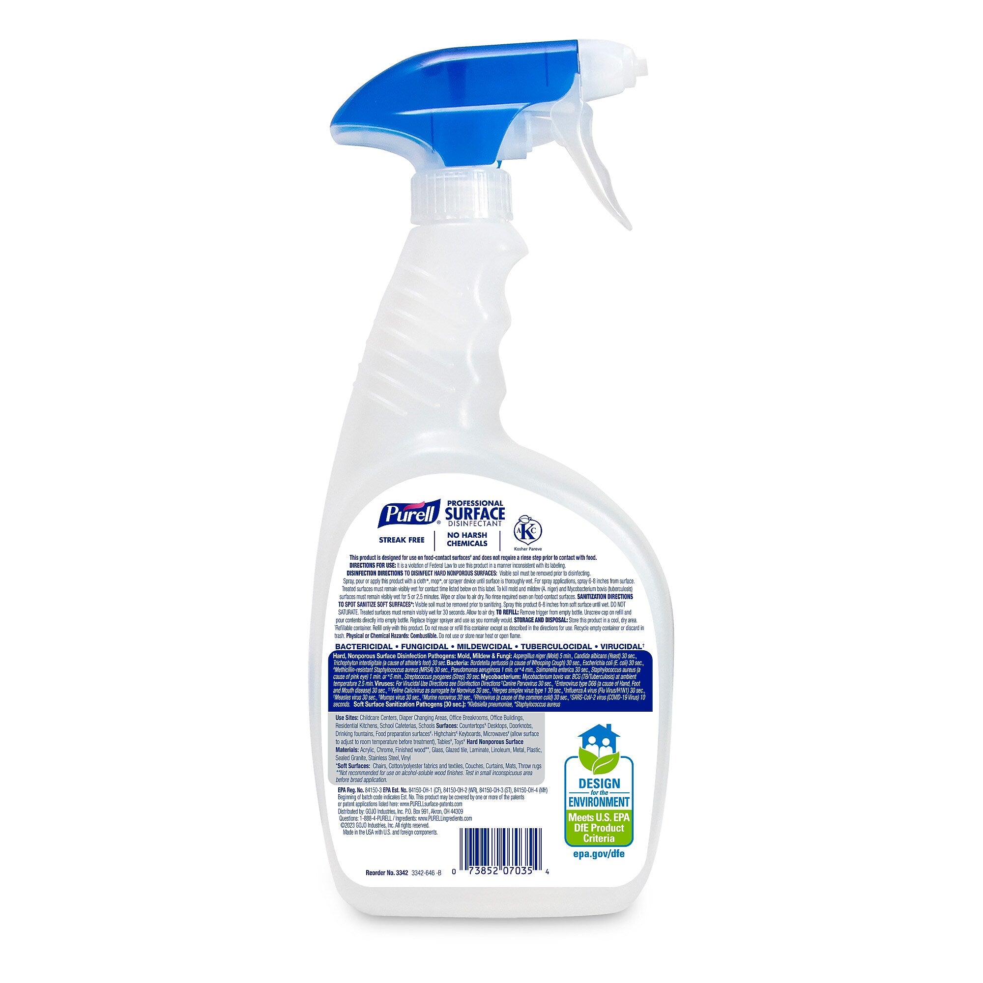 PURELL Professional Surface Disinfectant Spray, Fresh Citrus Scent, 32 oz. (3342-06)