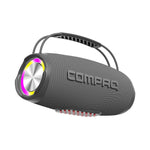 Compaq Wireless Bluetooth Portable Speaker, Water Resistant, Gray (CMQ35W)
