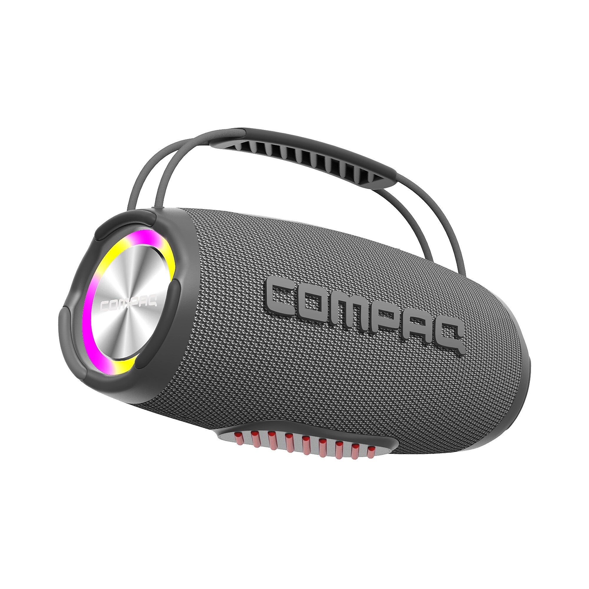 Compaq Wireless Bluetooth Portable Speaker, Water Resistant, Gray (CMQ35W)