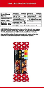 KIND Minis Gluten Free Dark Chocolate Cherry Cashew Nut Bar, 0.7 oz., 10 Bars/Box (KND27962)