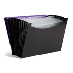 Smead Heavy Duty Plastic Accordion File, MultipleIndex, 12 Pocket, Letter, Purple/Black (70862)