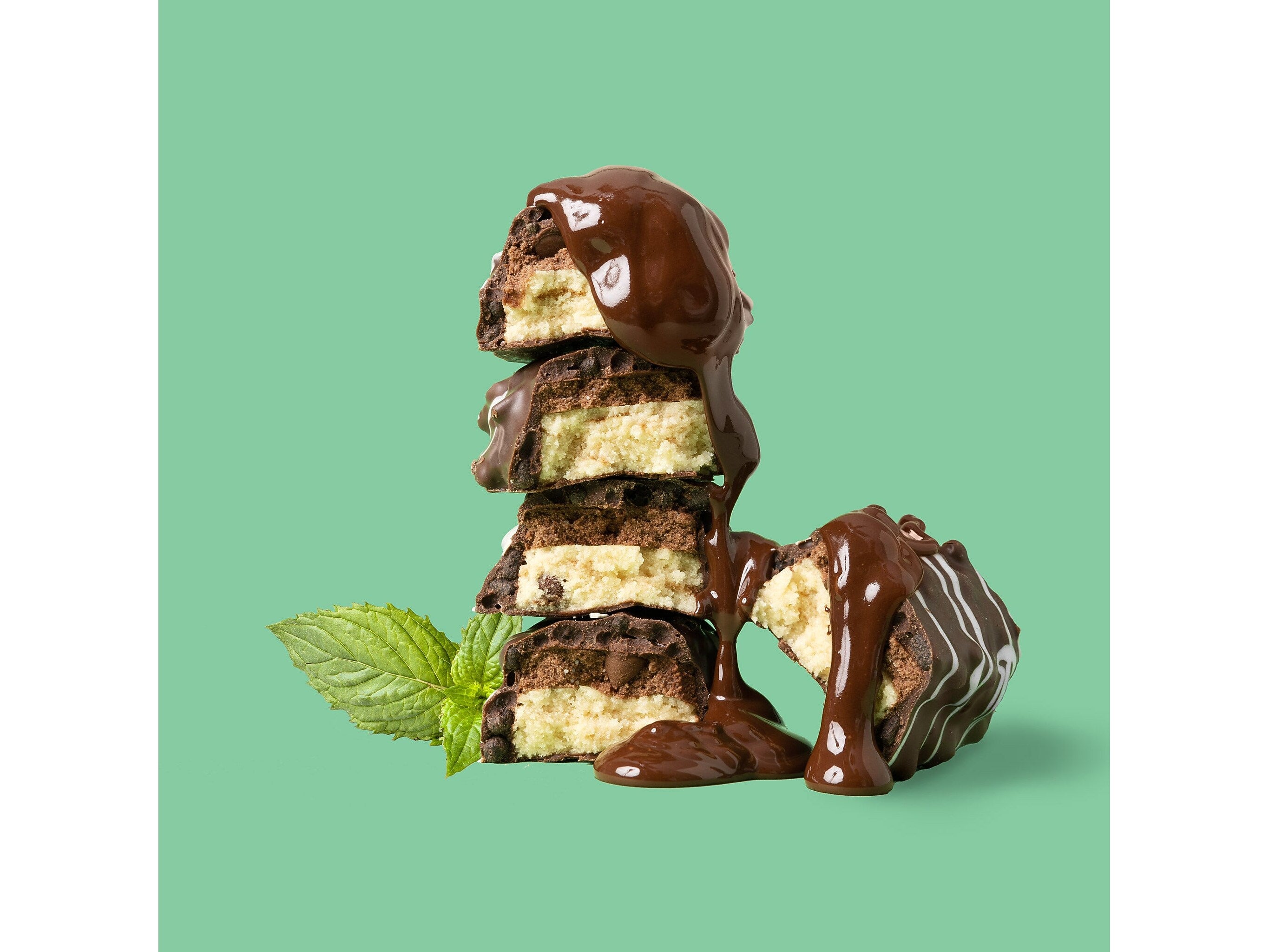 FITCRUNCH Gluten-Free Mint Chocolate Chip High-Protein Baked Bar, 1.62 oz., 9 Bars/Box (FC207E)