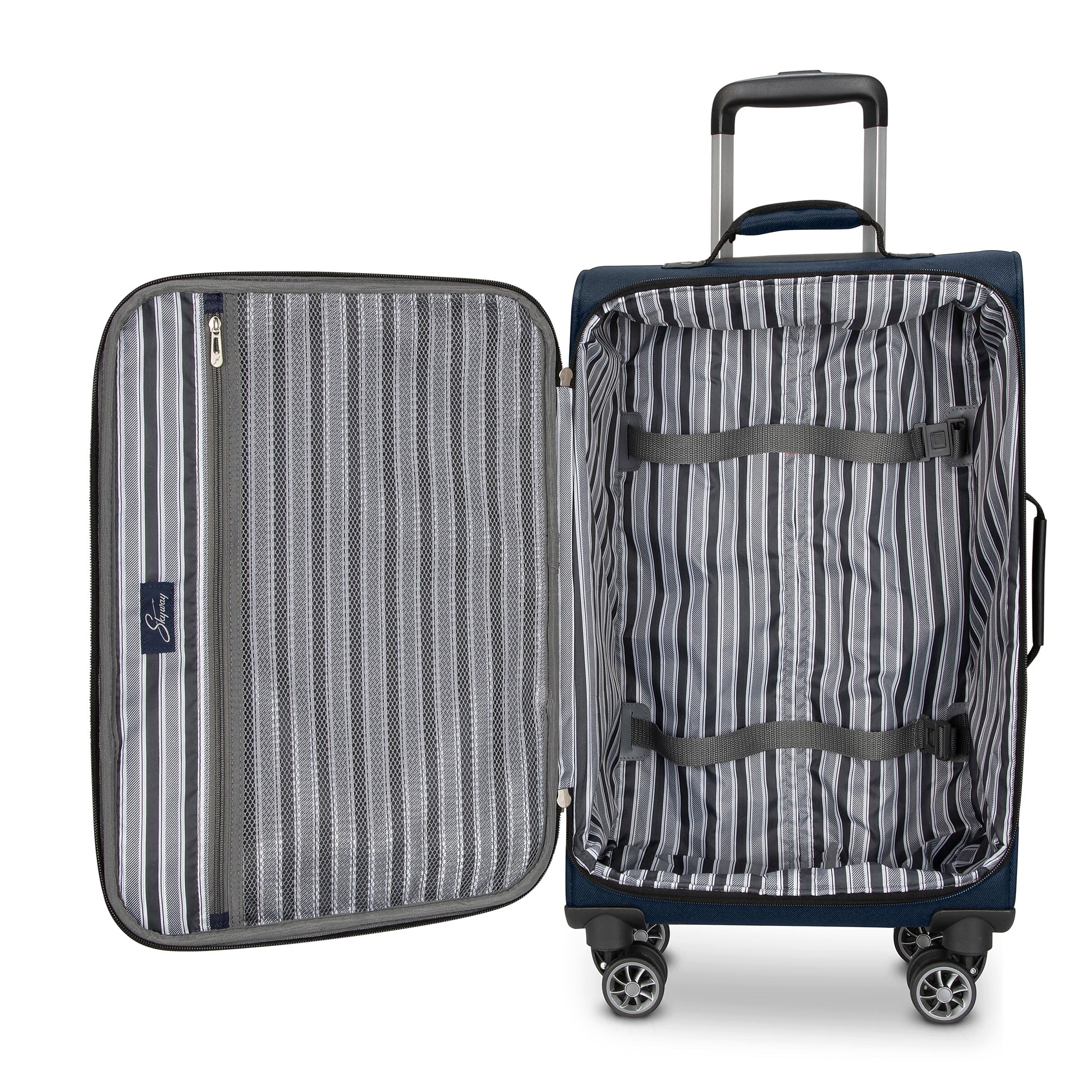 Skyway Luggage Epic 20" Carry-On Suitcase, 8-Wheeled Spinner, Surf Blue (450-20"472-4WB)