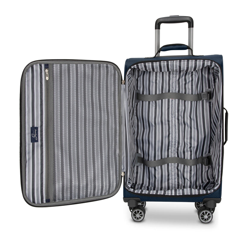 Skyway Luggage Epic 20" Carry-On Suitcase, 8-Wheeled Spinner, Surf Blue (450-20"472-4WB)