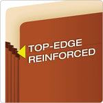Pendaflex 30% Recycled Reinforced File Pocket, 5 1/4" Expansion, Letter Size, Brown, 50/Carton (S34G)