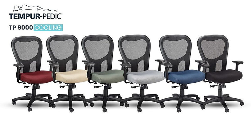 Tempur-Pedic Ergonomic Fabric/Mesh Swivel Task Chair, Burgundy/Black (TP9000-C-BURG)