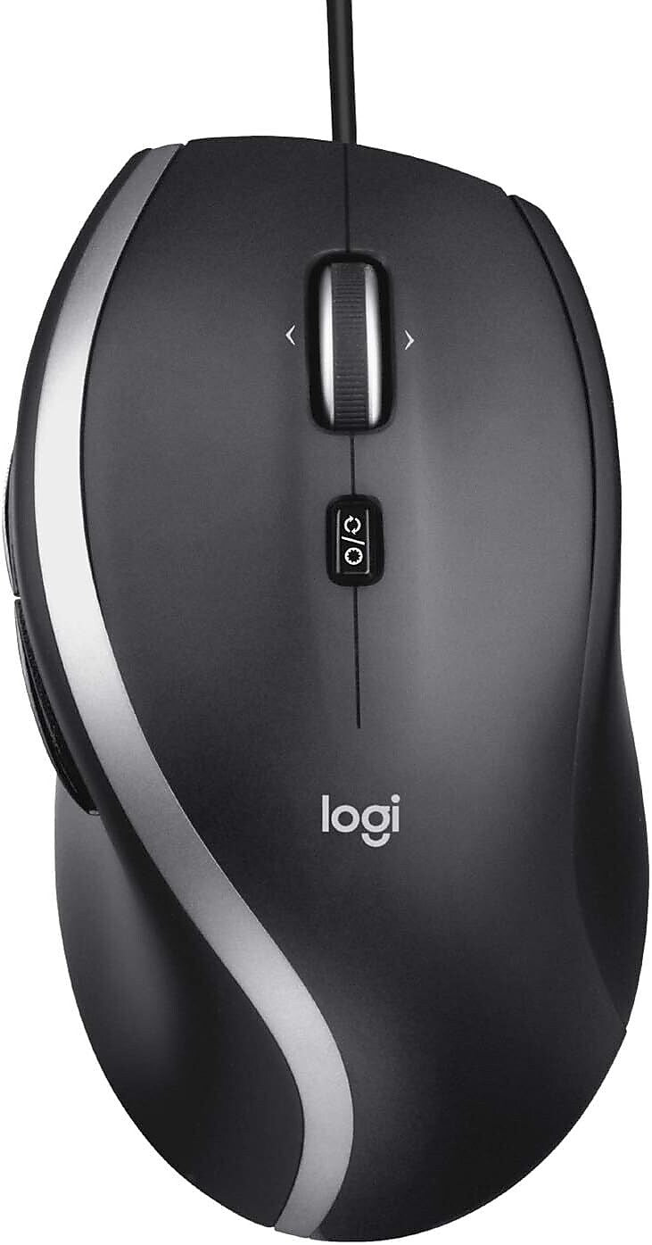 Logitech M500s Advanced Ergonomic Optical USB Mouse, Black (910-007476)