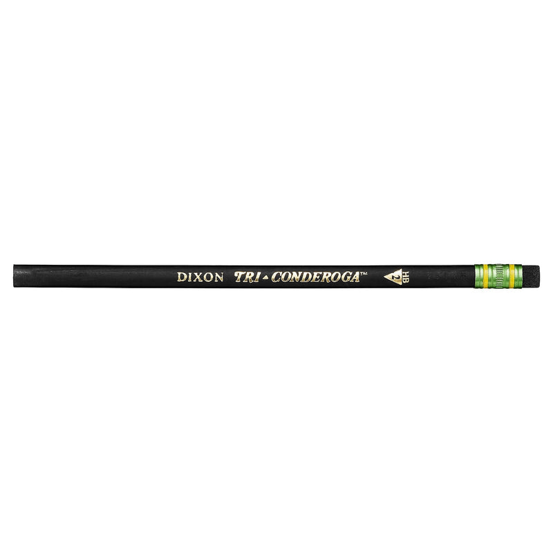 Dixon Tri-Conderoga The World's Most Comfortable Pencil Wooden Pencils, No. 2 Medium Lead, Dozen (22500)