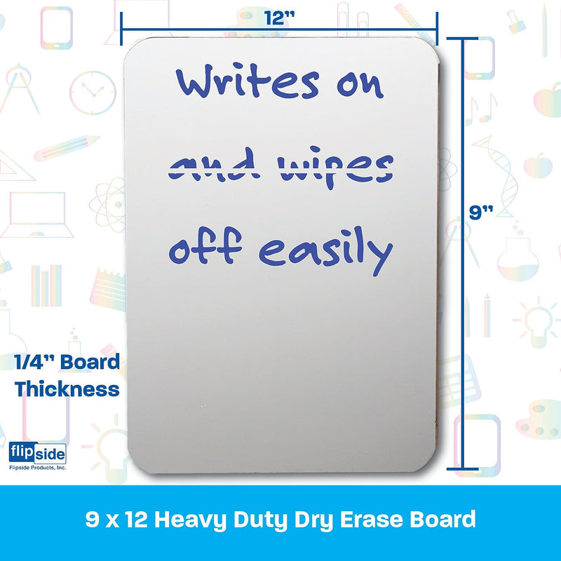 Flipside Dry-Erase Whiteboard, 9" x 12", Dozen (10070-12)