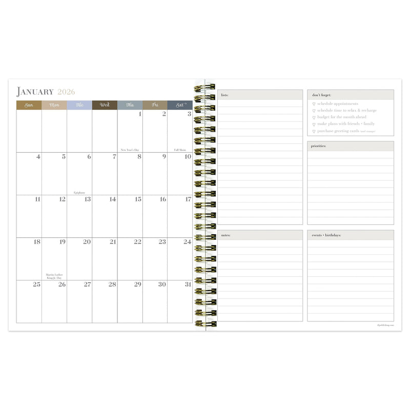 2026 TF Publishing Garden Roses 6.5" x 8" Weekly & Monthly, Paperboard Cover, Multicolored (26-9220)