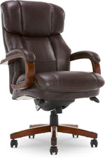 La-Z-Boy Fairmont Ergonomic Faux Leather Executive Big & Tall Chair, 400 lb. Capacity, Biscuit Brown (44940OSS)