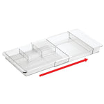 interDesign Clarity 7-Compartment Plastic Accessory Tray, Clear, 2 Piece (95608N)