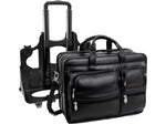 McKlein CLINTON Leather Briefcase, Laptop Compatible, Brown (88444)