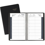 2025-2026 AT-A-GLANCE 5" x 8" Academic Year Daily Planner, Faux Leather Cover, Black (70-807-05-26)