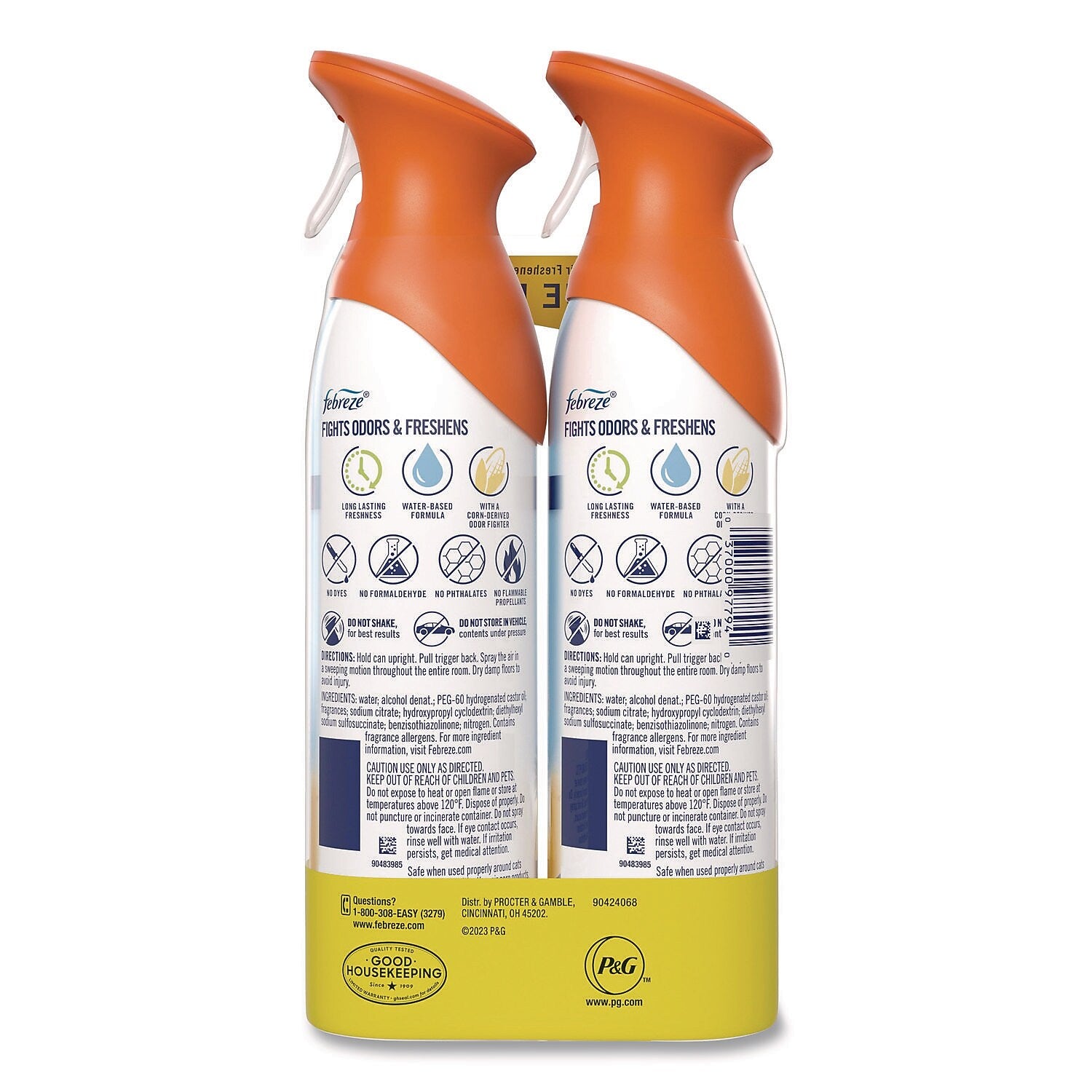Febreze AIR Air Freshener & Deodorizer Aerosol, Hawaiian Aloha Scent, 8.8 oz., 2/Pack (80816818PK)