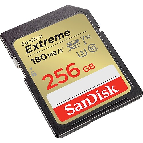 SanDisk Extreme 256GB SDHC Memory Card, Class 10, U3, V30, (SDSDXVV-256G-ANCIN)