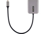 StarTech USB-C to Dual DisplayPort 1.4 Video Adapter, Male to Female, Gray (MST14CD122DP)