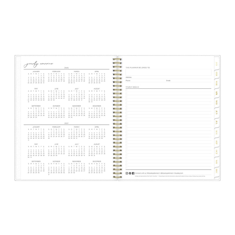 2026 Blue Sky Life Note It Leah 8.5" x 11"  Weekly & Monthly Planner, Plastic Cover, Multicolored (139479-26)