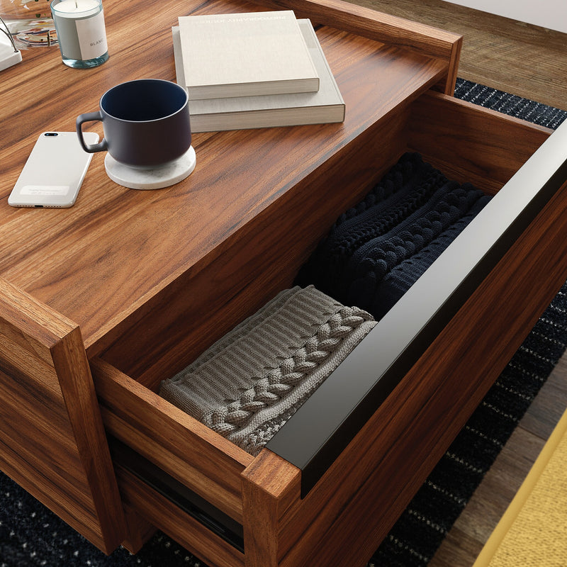 Sauder Manhattan Gate 31"W x 31"D Coffee Table, Blaze Acacia (430359)