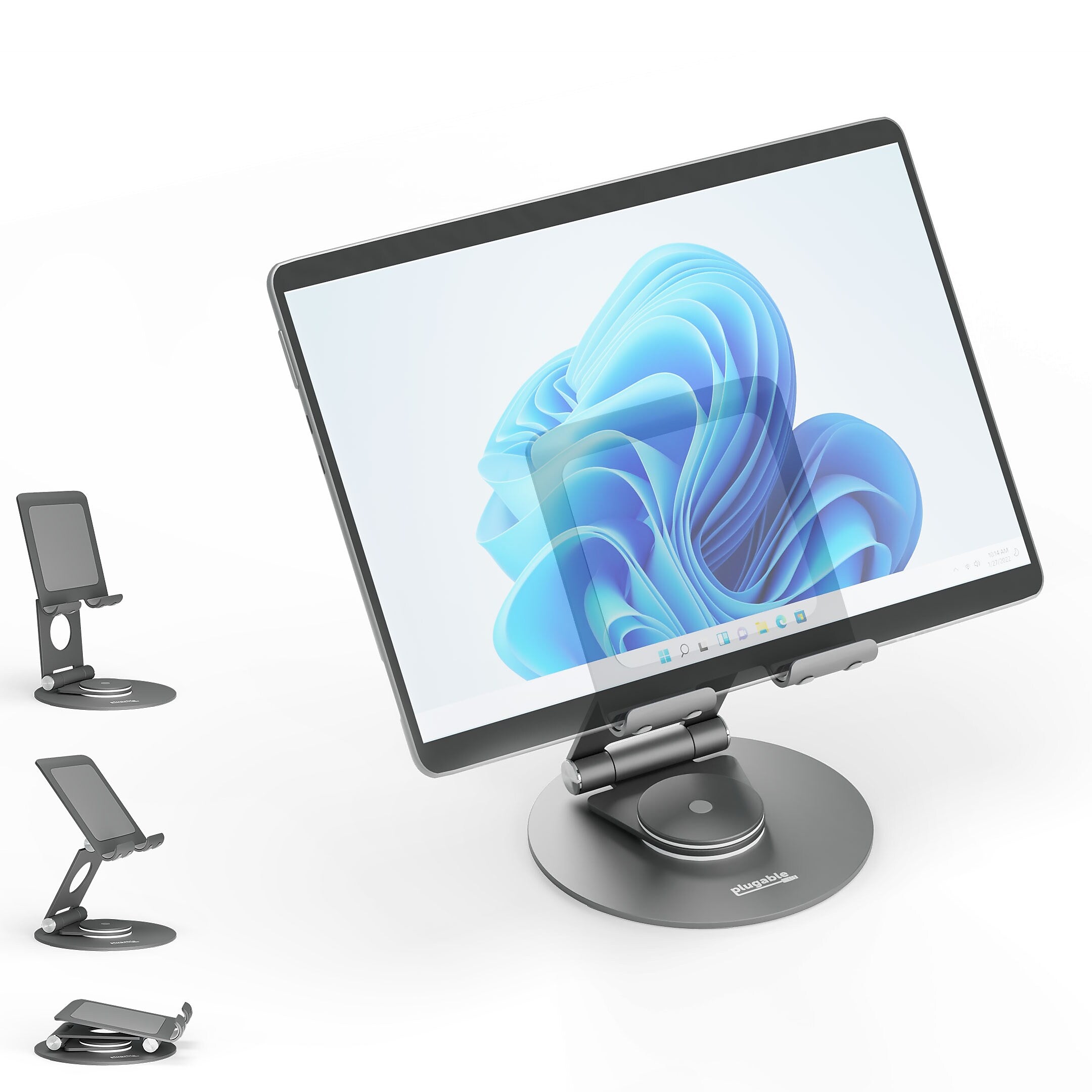 Plugable Universal Adjustable IPad Compatible Tablet Stand, Gray (PT-STAND1)