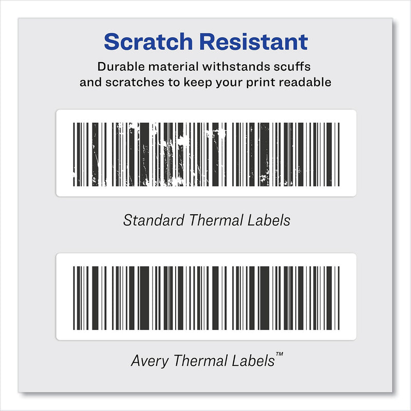Avery Multipurpose Thermal Labels, 1 1/8" x 3 1/2", White, 350/Roll, 2 Rolls/Box