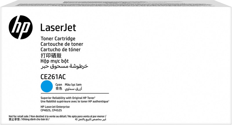 HP 648AC Cyan Standard Yield Toner Cartridge, Prints Up to 11,000 Pages (CE261AC)