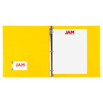 JAM Paper 1" 3-Ring Flexible Poly Binder, Yellow (PB75239YE)
