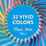 Paper Mate Flair Felt Pen, Medium Point, 0.7mm, Blue Ink, Dozen (8410152)