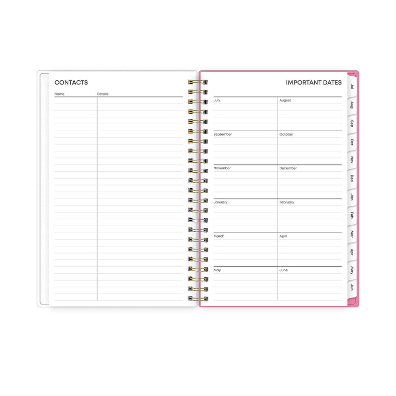 2025-2026 Blue Sky Roosevelt 5" x 8" Academic Year Weekly & Monthly Planner, Plastic Cover, Multicolored (128692-A26)