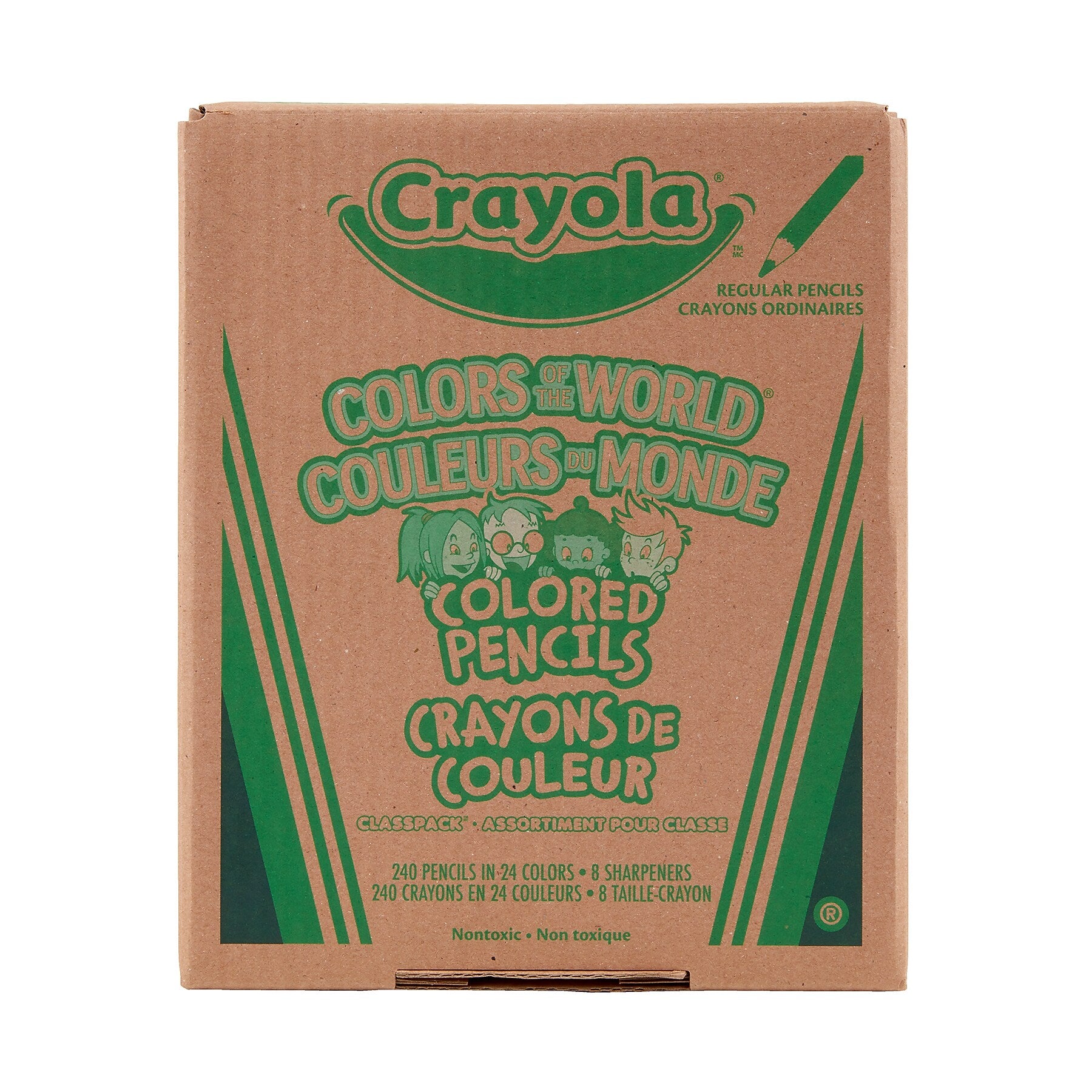 Crayola Colors of the World Drawing Pencils, Assorted Colors, 240/Box (BIN687505)