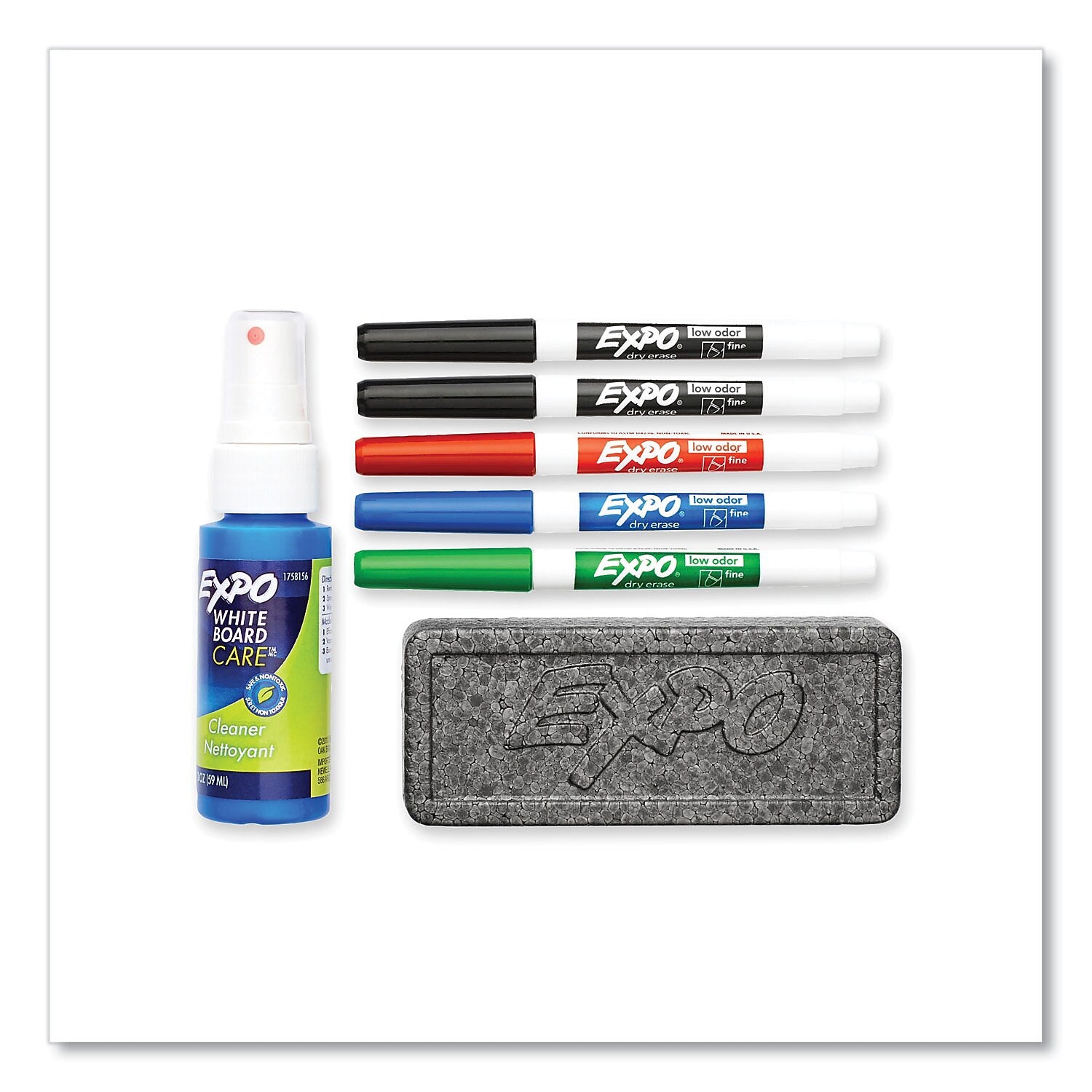 Expo Dry Erase Starter Set/Kit, Bullet Tip, Assorted, 5/Set (SAN80675A)